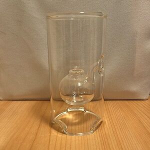 Wolfard Hand Blown Glass Oil Candle Vintage